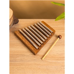 Сувенирный музыкальный инструмент «Ксилофон», 18×18×3 см, махагон, алюминий