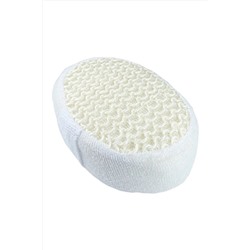 Dewal Beauty Мочалка для тела, овальная, лен, хлопок, натуральный цвет KRISTALLER, 1109254