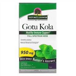 Nature's Answer, готу кола, 475  мг, 90 вегетарианских капсул