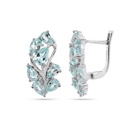 Серьги из серебра топаз, Брюнетка