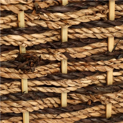 Корзина плетёная с крышкой «Прямоугольник», 44×34×30 см, камыш, морские водоросли