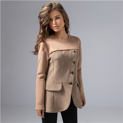 Свитшот приталенного силуэта, Вкус победы (мокка)