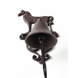 Колокол настенный «Конь», чугун, сувенирный декор, 13.5×14×25 см