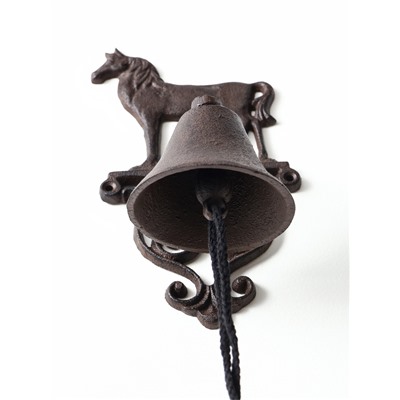 Колокол настенный «Конь», чугун, сувенирный декор, 13.5×14×25 см