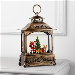 Светодиодная фигура «Дед Мороз с подарками» 18×26×8 см, пластик, батарейки ААх3 (не в комплекте), USB, свечение тёплое белое