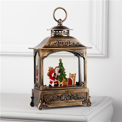 Светодиодная фигура «Дед Мороз с подарками» 18×26×8 см, пластик, батарейки ААх3 (не в комплекте), USB, свечение тёплое белое