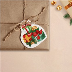 Шильдик на подарок Новый год «Новогодние сюрпризы», 6.5×7 см