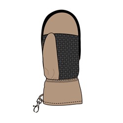 Варежки текстильные для девочек