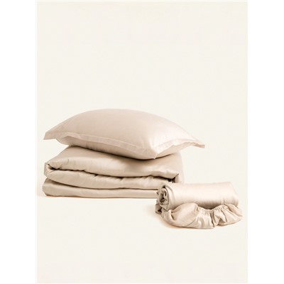 Простыня евро SL Home Tencel, 235×260 см, бежевая, тенсель