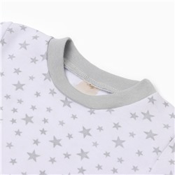 Лонгслив для мальчика, рост 68 см, серые звёзды