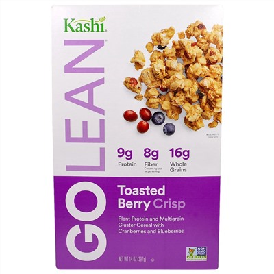 Kashi, Чипсы GoLean!, от природы сладкая каша из разных круп, запеченный ягодный крамбль, 14 унций (397 г)