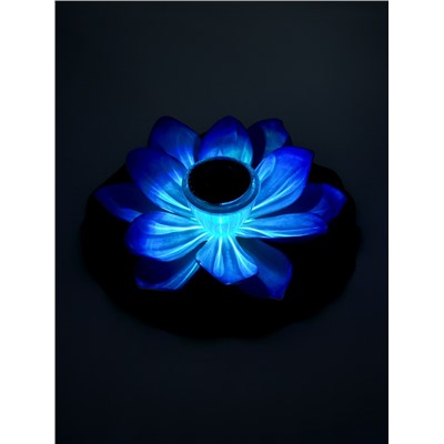 Садовая фигура - фонарь «Лотос», 28×28×9 см, для водоёмов, фиолетовая