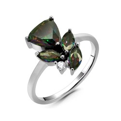 Кольцо из серебра мистик кварц, Марина
