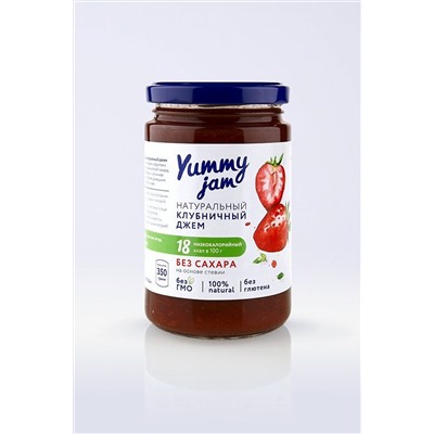 Джем Клубничный низкокаллорийный 350г ЭКОПРОДУКТЫ, 1193898