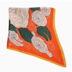 Платок женский плиссированный MINAKU, 70×70 см, оранжевый