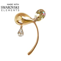 Брошь с кристаллами Swarovski