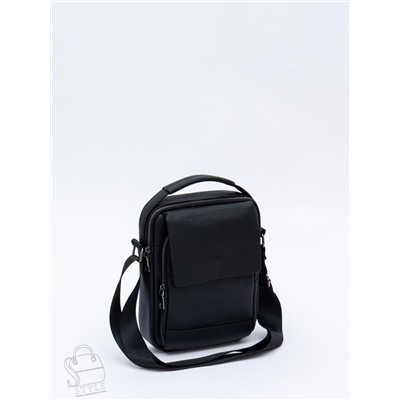 Сумка мужская кожаная 9747H black Heanbag в Новосибирске