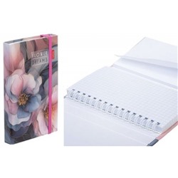 Записная книжка на спирали А6  80-50 л с клапаном на резинке "Flower dreams" (089449) 32860 Хатбер