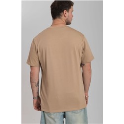 Футболка из кулирки с декоративной отстрочкой и принтом М125059Пе