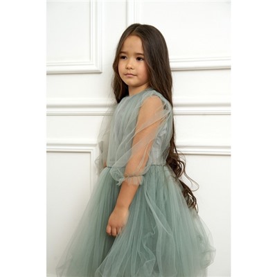 Платье для девочки нарядное KAFTAN, рост 134-140 см, зелёное