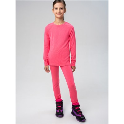Термокомплект трикот. для девочек: фуфайка (футболка) с длин. рук, брюки