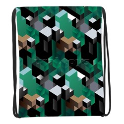 Мешок для обуви "Зеленая абстракция" 370х470мм, для удобства хранения есть петля для подвеса, полиэстер, 210 ден, обладает водоотталкивающими свойствами. Имеется одно основное отделение, затягивающееся с помощью текстильных шнурков, также выполняющих функ