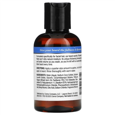 Cremo, Beard Wash, Thickening, 4 fl oz (118 ml)