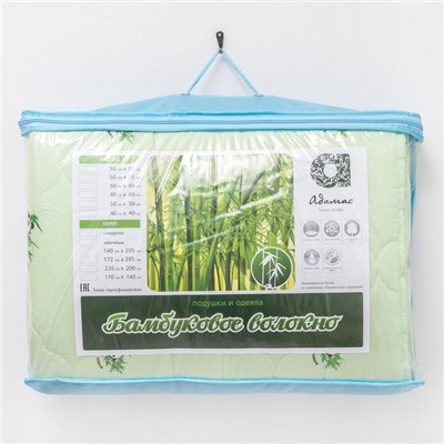 Одеяло Адамас зимнее 140×205 см, бамбуковое волокно 300 г/м², микрофибра, пэ100%