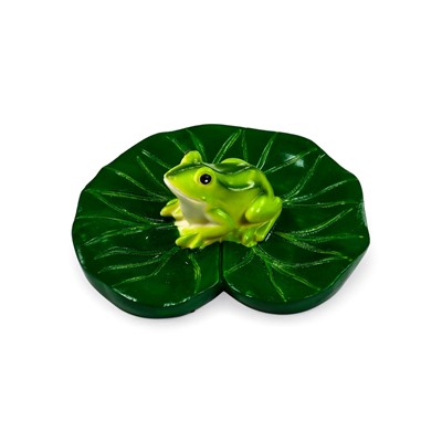 Садовая фигура из полистоуна «Лягушка», 10×11×6 см, плавающая