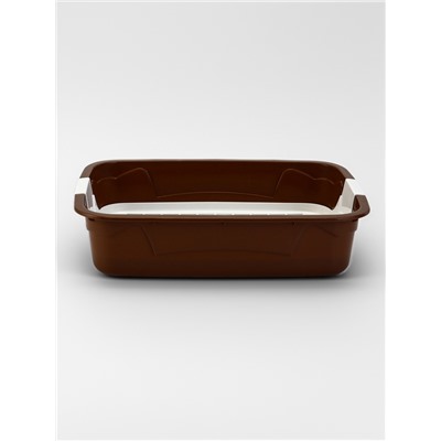 Туалет с сеткой, 44×33×11.5 см, коричневый, белый