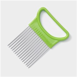 Держатель для нарезки лука Доляна, 11×8 см, зелёный