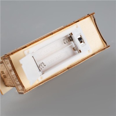 Светодиодная фигура «Дом с Дедом Морозом» 12×17×4 см, дерево, батарейки АААх2 (не в комплекте), свечение тёплое белое