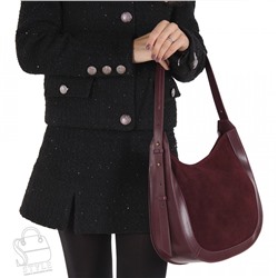 Сумка женская кожаная 7230BDAA wine red Baidou