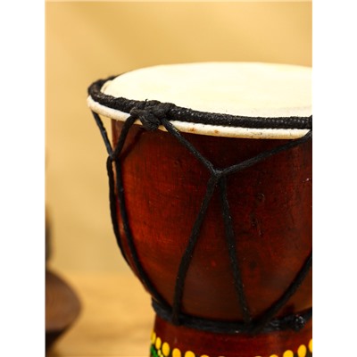 Сувенирный музыкальный инструмент «Барабан Джембе», 9×9×15 см, махагон, МИКС