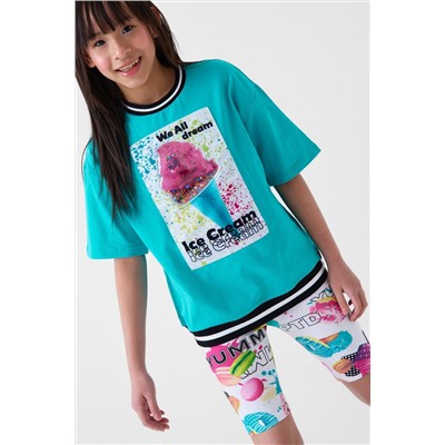 Брюки трикотажные для девочек (легинсы укороченные), 2 пары в комплекте PLAYTODAY, 1240218