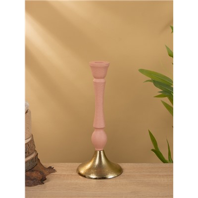 Подсвечник на 1 свечу «Пудровый», 10.5×10.5×25 см