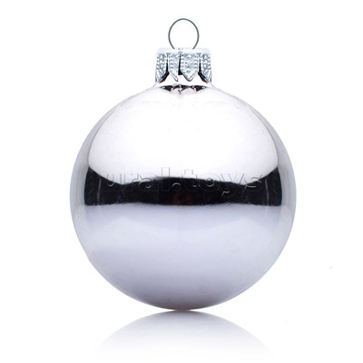 Шар диаметром 65 мм серебреный