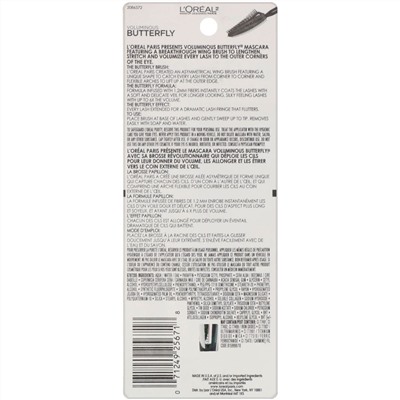 L'Oreal, Тушь для ресниц Voluminous Butterfly, оттенок 868 угольно-черный, 6,7 мл
