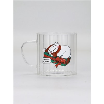 Кружка новогодняя стеклянная «Тепла и уюта», 650 мл