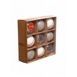 Ёлочные игрушки «Орсон», шары новогодние, d=8 см, 9 шт., люкс