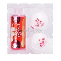 Набор бурлящих шаров "Happiki" 390г Снежный бум