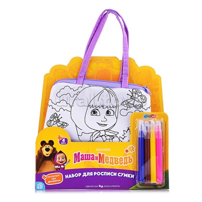 Сумка-трапеция для росписи Маша и Медведь