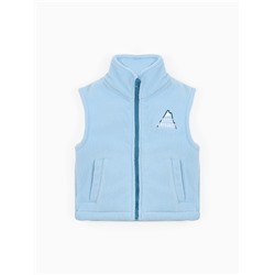 Жилетка флисовая детская «Крошка Я» Little explorer, рост 92-98, голубая