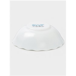 Салатник Доляна «Лист папоротника», 430 мл, d=15.5 см, стеклокерамика, белый