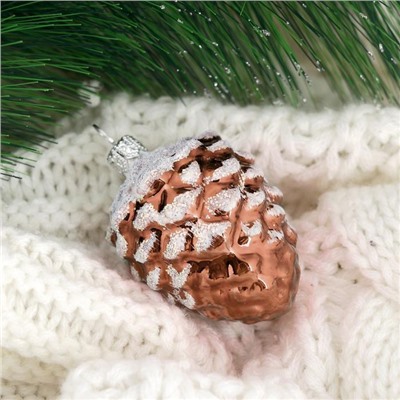 Ёлочная игрушка «Шишка кедровая»-2, h=5.2 см, МИКС