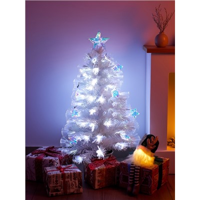 Ёлка светодиодная «Белоснежная» 90 см, диаметр нижнего яруса 45 см, 8 веток, 8 режимов, свечение белое