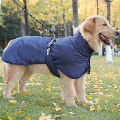 Попона для больших собак, мембранная ткань, размер 3XL (ДС 51, ОШ 50, ОГ 67-75 см), синяя