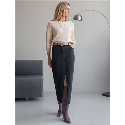 Джинсовая юбка из плотной эластичной джинсы 13OZ.