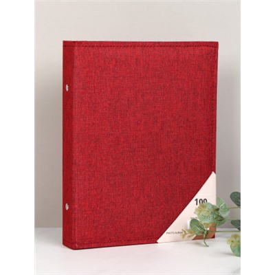 Фотоальбом 100 фото 10х15 / Y-6618/3 /уп 24/красный