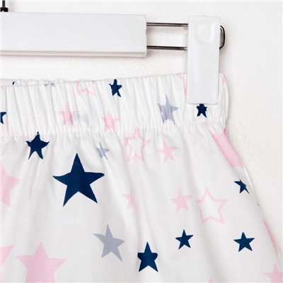 Шорты женские KAFTAN Pink stars, размер 40-42, белые